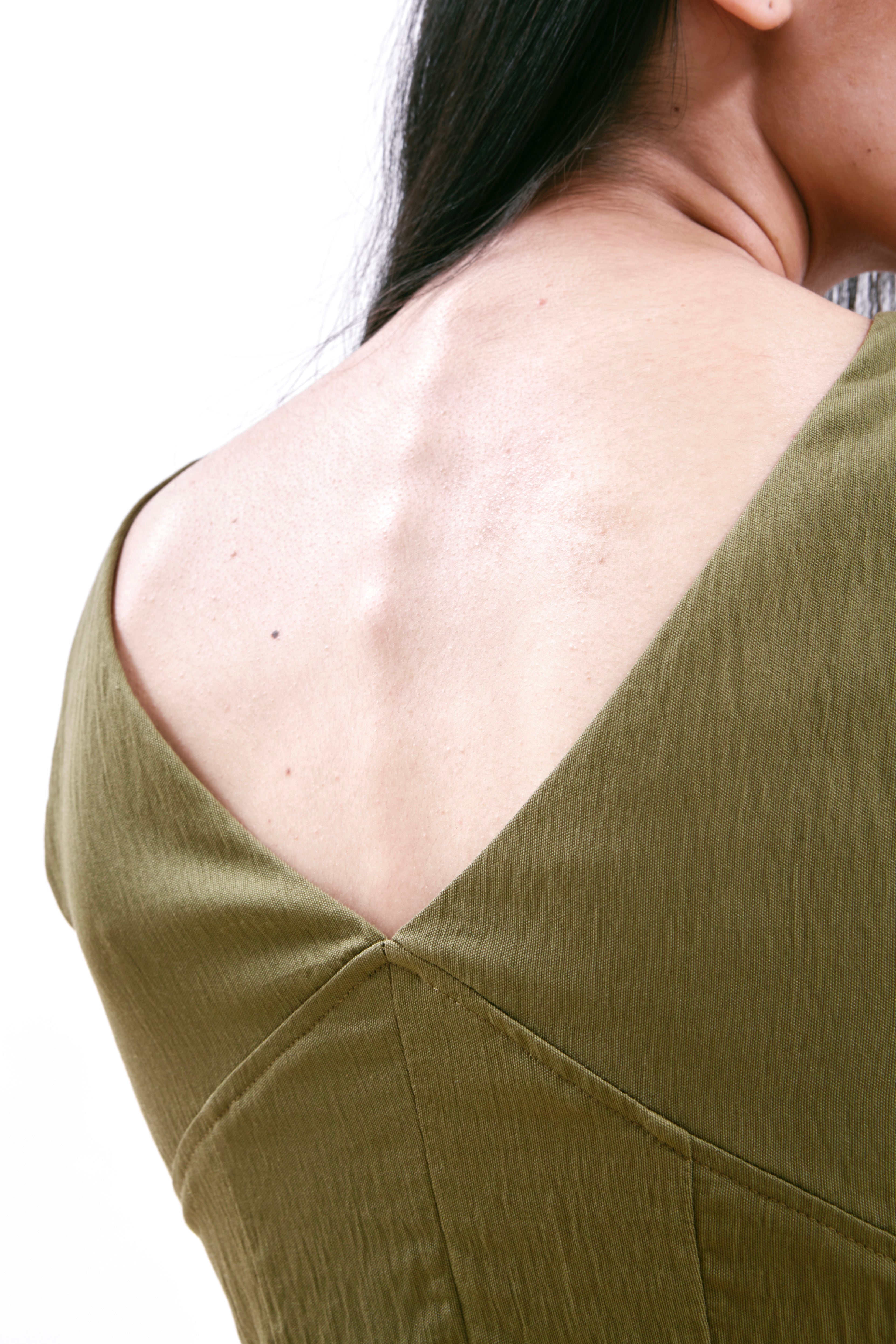 Haut Vert à Col en V Portofino