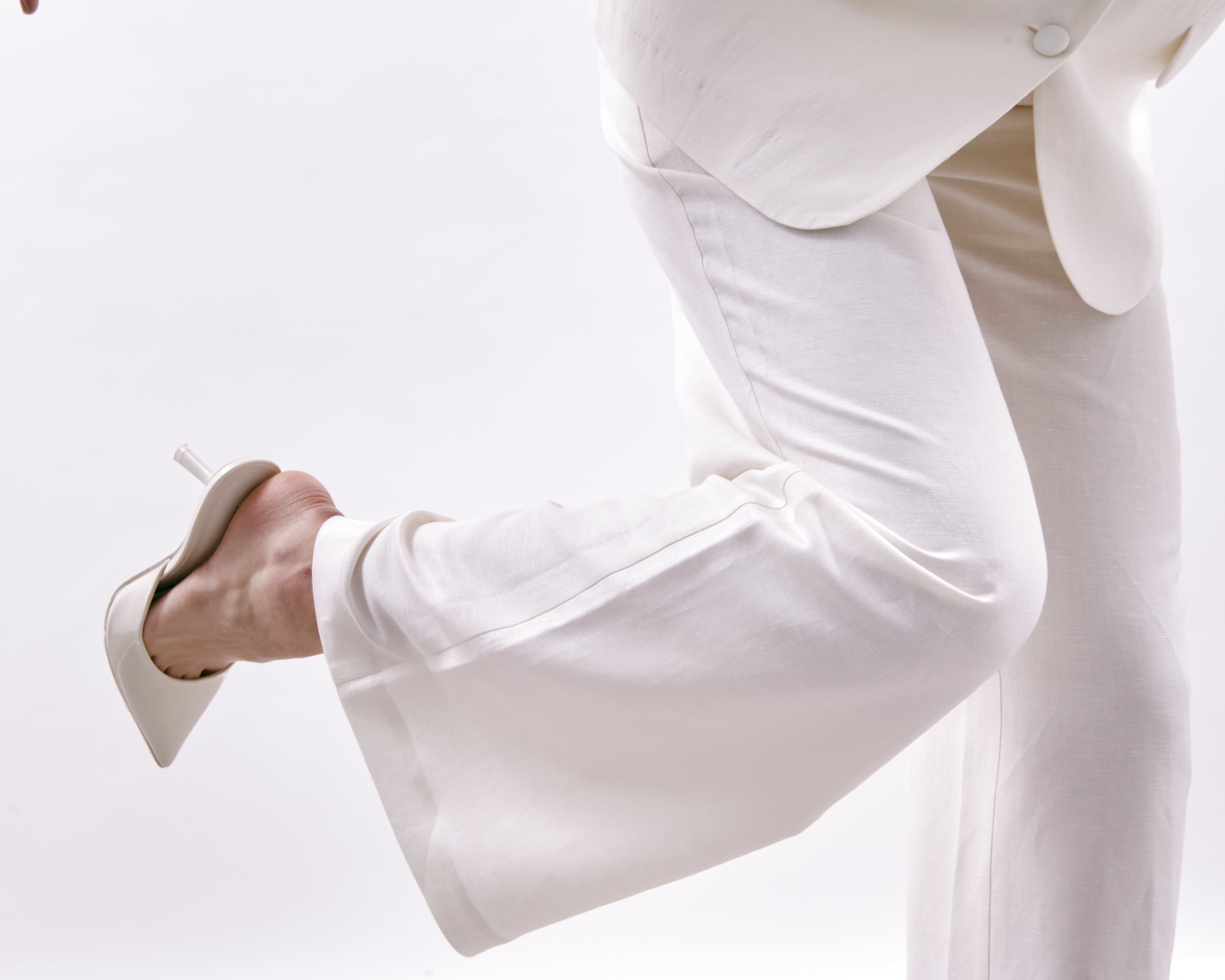 Pantalon Blanc en Lin et Viscose St. Tropez