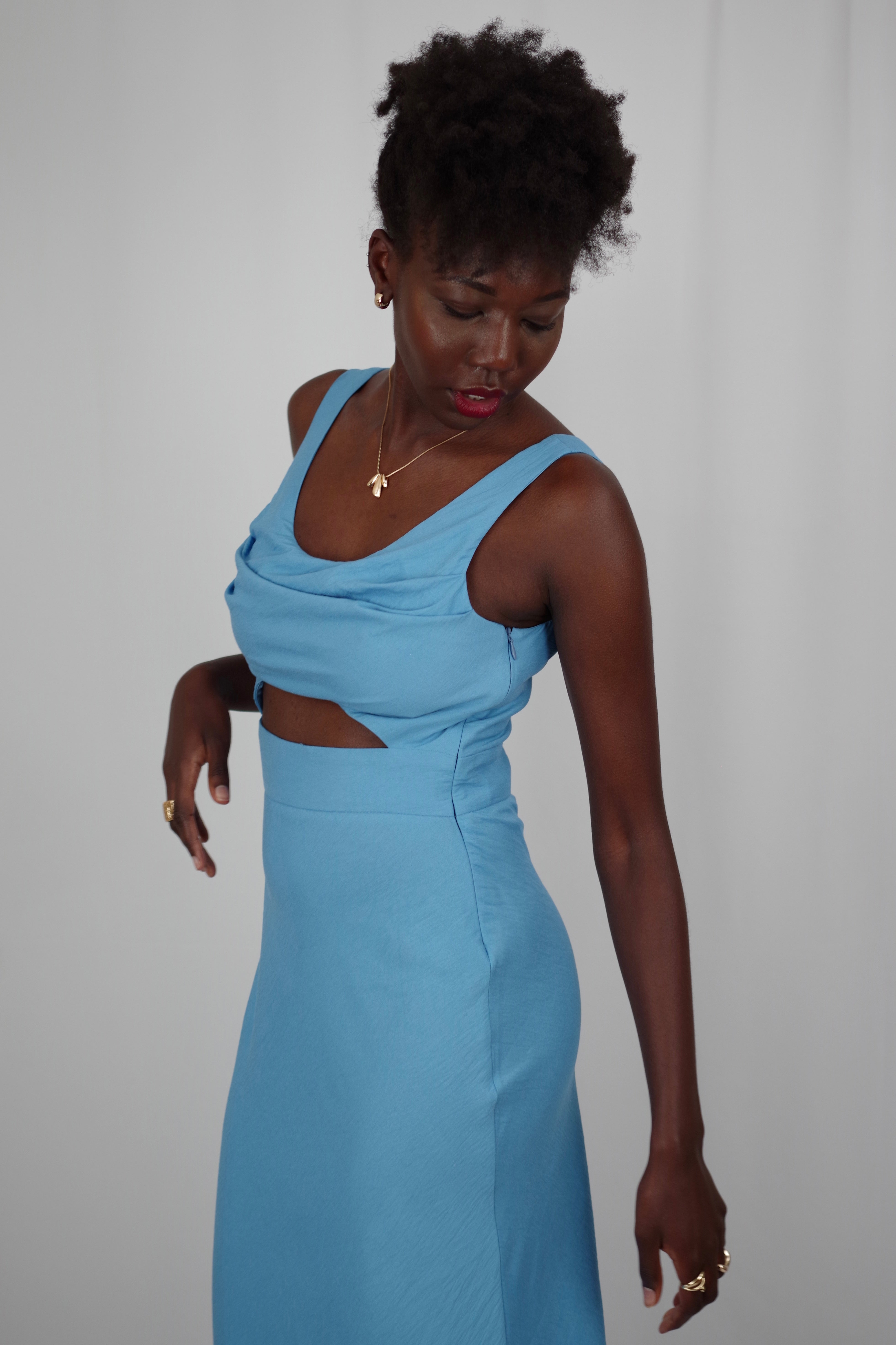 Vestido Midi Azul Lisboa