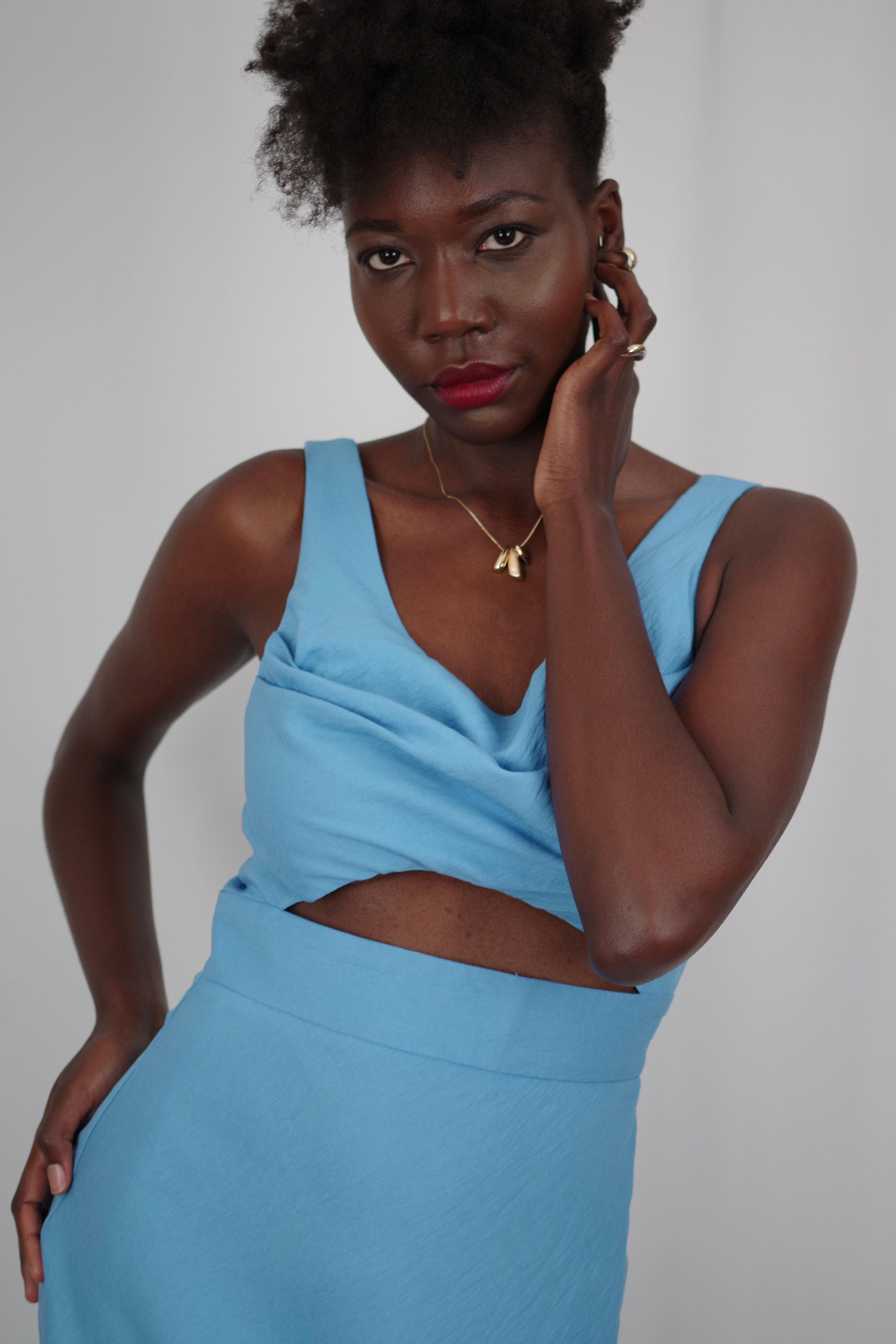 Vestido Midi Azul Lisboa