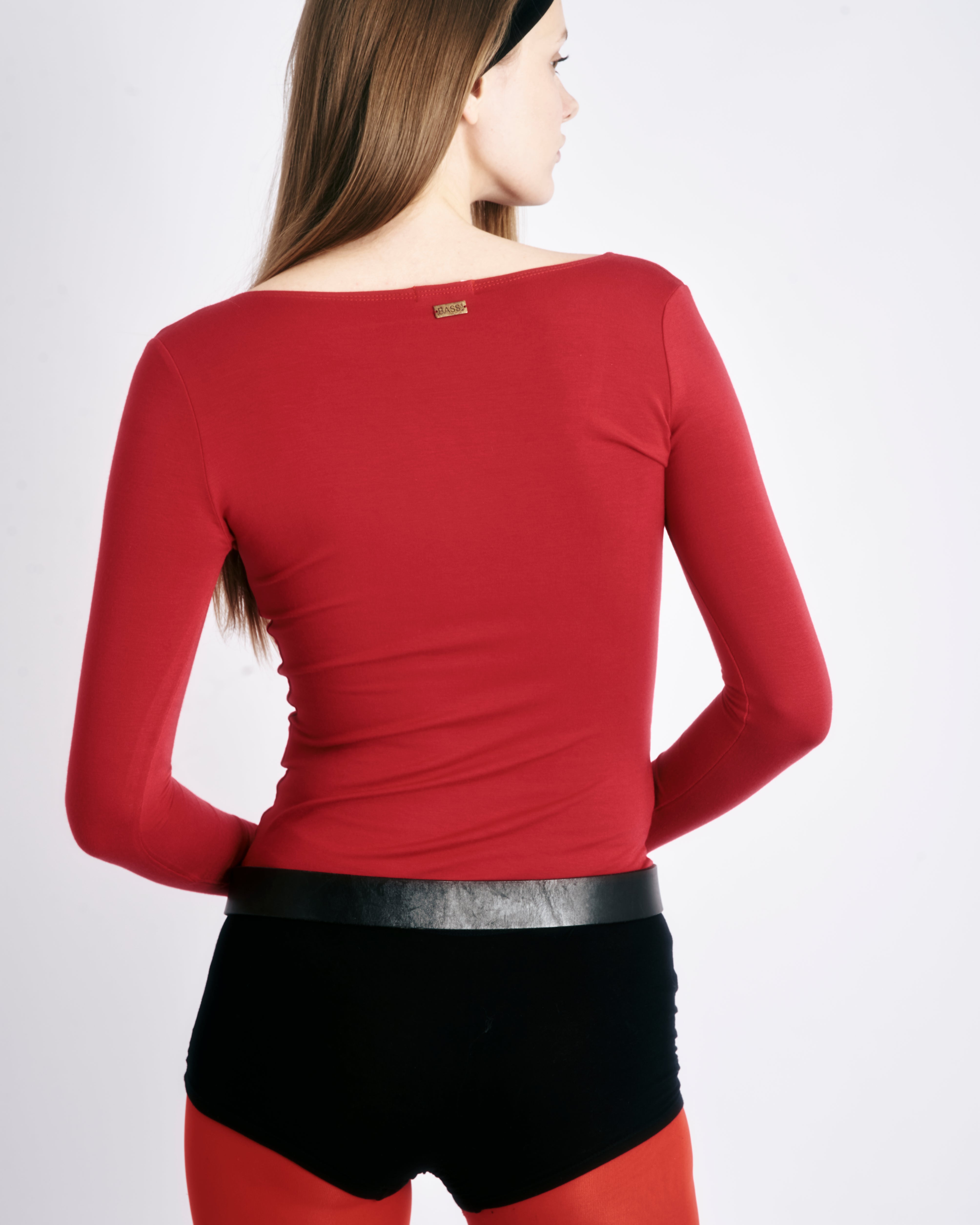 Red Long-Sleeve Top Amanda