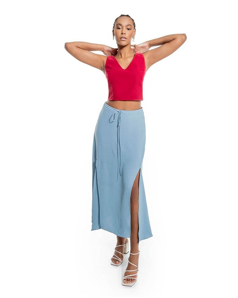 Jupe longue bleue Maria