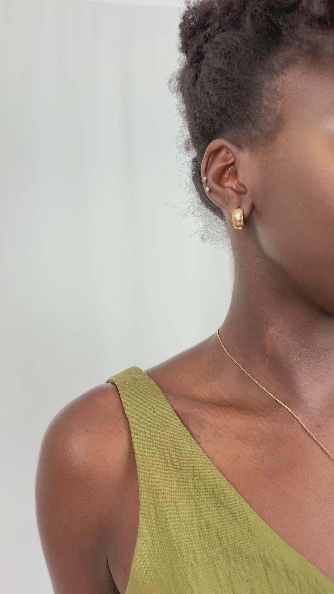 Top verde com Decote em V Portofino 